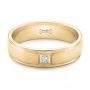 14k Yellow Gold 14k Yellow Gold Custom Diamond Men's Band - Flat View -  102072 - Thumbnail