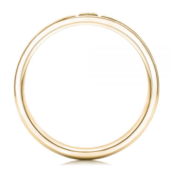 14k Yellow Gold 14k Yellow Gold Custom Diamond Men's Band - Front View - 102072