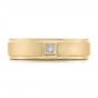 18k Yellow Gold 18k Yellow Gold Custom Diamond Men's Band - Top View -  102072 - Thumbnail