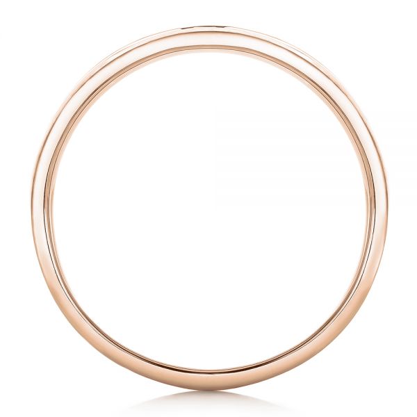 14K Gold And 18k Rose Gold 14K Gold And 18k Rose Gold Custom Purple Sapphire Men's Wedding Band - Front View - 102302
