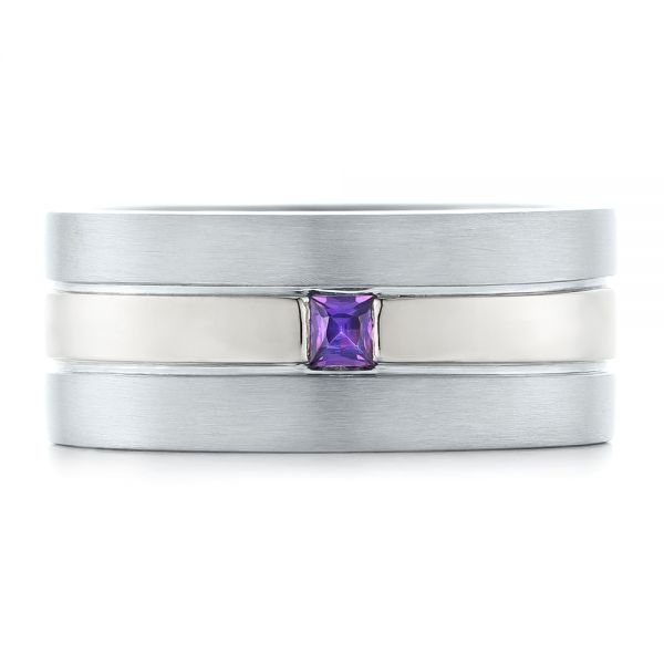 Purple & Black Men's Wedding Band, Stardust Ring | Jewelry by Johan