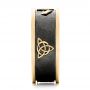 18k Yellow Gold 18k Yellow Gold Custom Black Antiqued Men's Band - Side View -  103134 - Thumbnail