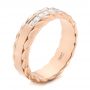 18k Rose Gold 18k Rose Gold Custom Diamond Band - Three-Quarter View -  103532 - Thumbnail