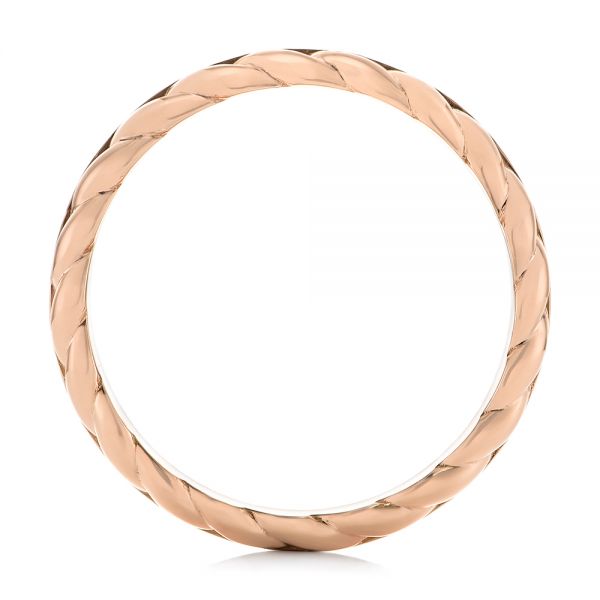 18k Rose Gold 18k Rose Gold Custom Diamond Band - Front View -  103532