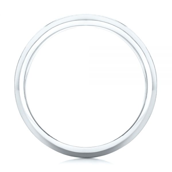 18k White Gold 18k White Gold Custom Diamond Men's Wedding Band - Front View - 102874