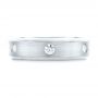 18k White Gold 18k White Gold Custom Diamond Men's Wedding Band - Top View -  102874 - Thumbnail