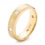 14k Yellow Gold 14k Yellow Gold Custom Diamond Men's Wedding Band - Three-Quarter View -  102874 - Thumbnail