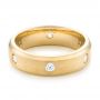 14k Yellow Gold 14k Yellow Gold Custom Diamond Men's Wedding Band - Flat View -  102874 - Thumbnail
