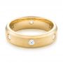 14k Yellow Gold 14k Yellow Gold Custom Diamond Men's Wedding Band - Flat View -  102874 - Thumbnail