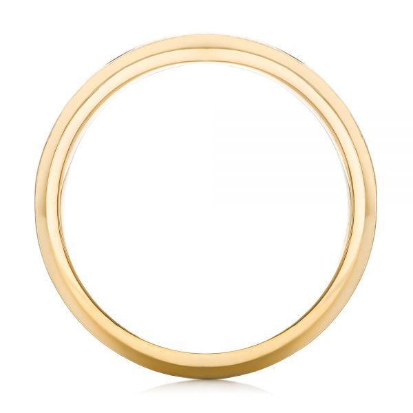 14k Yellow Gold 14k Yellow Gold Custom Diamond Men's Wedding Band - Front View - 102874