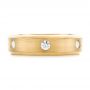 14k Yellow Gold 14k Yellow Gold Custom Diamond Men's Wedding Band - Top View -  102874 - Thumbnail