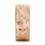 14k Rose Gold Custom Hand Engraved Wedding Band - Side View -  103287 - Thumbnail