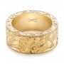 14k Yellow Gold 14k Yellow Gold Custom Hand Engraved Wedding Band - Flat View -  103287 - Thumbnail