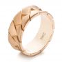 14k Rose Gold Custom Men's Band - Three-Quarter View -  103271 - Thumbnail