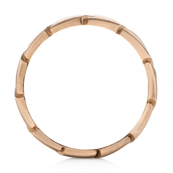 14k Rose Gold Custom Men's Band - Front View -  103271