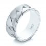 18k White Gold 18k White Gold Custom Men's Band - Three-Quarter View -  103271 - Thumbnail