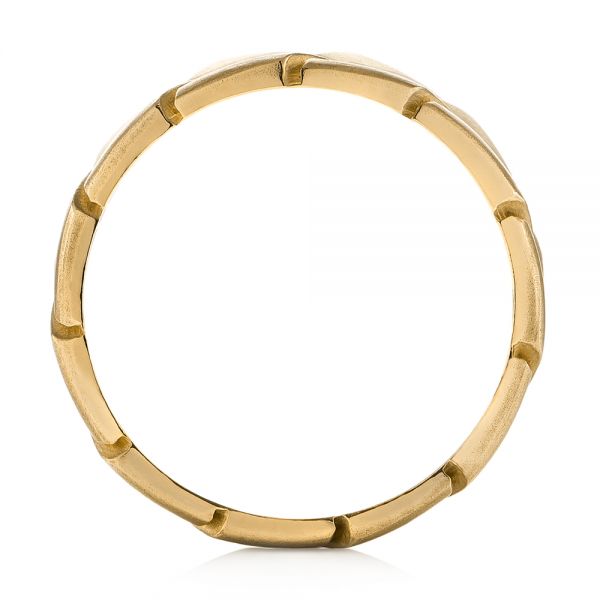 18k Yellow Gold 18k Yellow Gold Custom Men's Band - Front View -  103271