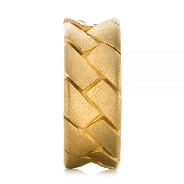 14k Yellow Gold 14k Yellow Gold Custom Men's Band - Side View - 103271