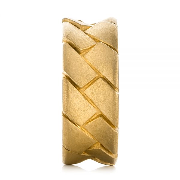 14k Yellow Gold 14k Yellow Gold Custom Men's Band - Side View -  103271