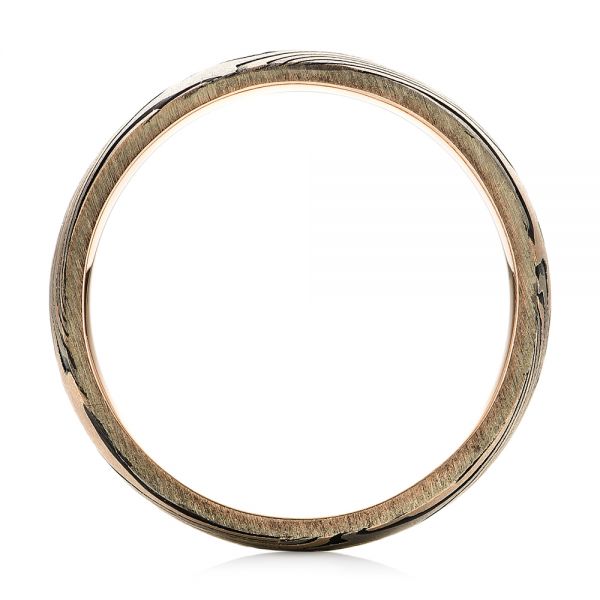 Custom Sandblasted Domed Mokume Men's Band - Front View - 103387