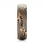 Custom Sandblasted Domed Mokume Men's Band - Side View -  103387 - Thumbnail