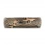 Custom Sandblasted Domed Mokume Men's Band - Top View -  103387 - Thumbnail