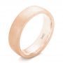 18k Rose Gold 18k Rose Gold Custom Sandblasted Men's Wedding Band - Three-Quarter View -  103207 - Thumbnail