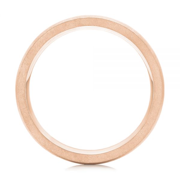 14k Rose Gold 14k Rose Gold Custom Sandblasted Men's Wedding Band - Front View - 103207