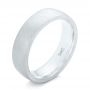 18k White Gold 18k White Gold Custom Sandblasted Men's Wedding Band - Three-Quarter View -  103207 - Thumbnail