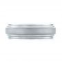  Platinum Custom Sandblasted Men's Wedding Band - Top View -  103546 - Thumbnail