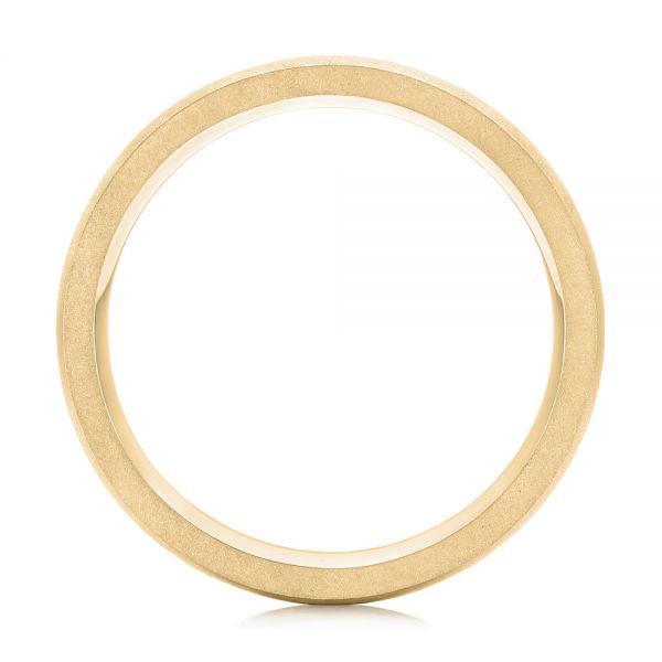 18k Yellow Gold 18k Yellow Gold Custom Sandblasted Men's Wedding Band - Front View - 103207