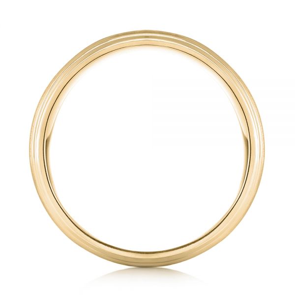 14k Yellow Gold 14k Yellow Gold Custom Sandblasted Men's Wedding Band - Front View - 103546