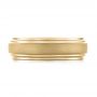 14k Yellow Gold 14k Yellow Gold Custom Sandblasted Men's Wedding Band - Top View -  103546 - Thumbnail