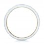  14K Gold And 18k Yellow Gold 14K Gold And 18k Yellow Gold Custom Two-tone Aquamarine Men's Wedding Band - Front View -  102825 - Thumbnail