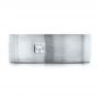  Platinum And Platinum Platinum And Platinum Custom Two-tone Brush Finished Square Men's Band - Top View -  100811 - Thumbnail