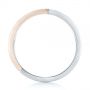  Platinum And 18k Rose Gold Platinum And 18k Rose Gold Custom Two-tone Brushed Diamond Wedding Band - Front View -  102991 - Thumbnail