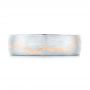 14K Gold And 18k Rose Gold 14K Gold And 18k Rose Gold Custom Two-tone Brushed Men's Band - Top View -  102931 - Thumbnail