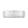  18K Gold And 14k Rose Gold 18K Gold And 14k Rose Gold Custom Two-tone Brushed Men's Band - Top View -  102931 - Thumbnail