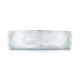  14K Gold And Platinum 14K Gold And Platinum Custom Two-tone Brushed Men's Band - Top View -  102931 - Thumbnail