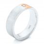  Platinum And 14k Rose Gold Platinum And 14k Rose Gold Custom Two-tone Diamond Men's Band - Three-Quarter View -  102929 - Thumbnail