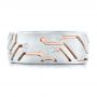 14k Rose Gold And Platinum 14k Rose Gold And Platinum Custom Two-tone Diamond Men's Band - Top View -  102593 - Thumbnail