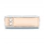  14K Gold And 18k Rose Gold 14K Gold And 18k Rose Gold Custom Two-tone Diamond Men's Band - Top View -  102871 - Thumbnail