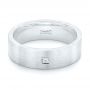  Platinum And Platinum Platinum And Platinum Custom Two-tone Diamond Men's Band - Flat View -  102929 - Thumbnail