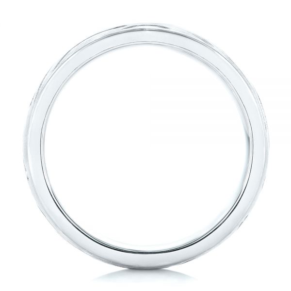 Platinum And Platinum Platinum And Platinum Custom Two-tone Diamond Men's Band - Front View - 102593
