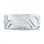 18k White Gold And 14K Gold 18k White Gold And 14K Gold Custom Two-tone Diamond Men's Band - Top View -  102593 - Thumbnail