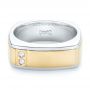  18K Gold And 14k Yellow Gold 18K Gold And 14k Yellow Gold Custom Two-tone Diamond Men's Band - Flat View -  102871 - Thumbnail