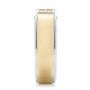  14K Gold And 14k Yellow Gold Custom Two-tone Diamond Men's Band - Side View -  102871 - Thumbnail