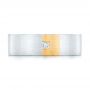  Platinum And 14k Yellow Gold Platinum And 14k Yellow Gold Custom Two-tone Diamond Men's Band - Top View -  102929 - Thumbnail