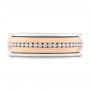  Platinum And 14k Rose Gold Custom Two-tone Eternity Diamond Men's Band - Top View -  104026 - Thumbnail