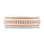  Platinum And 18k Rose Gold Platinum And 18k Rose Gold Custom Two-tone Eternity Diamond Men's Band - Top View -  104026 - Thumbnail